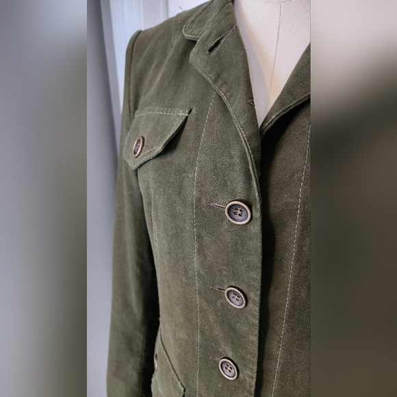 Vintage Le Chateau Army Green Military Inspired Coat - Sz XS - Picture 5 of 11
